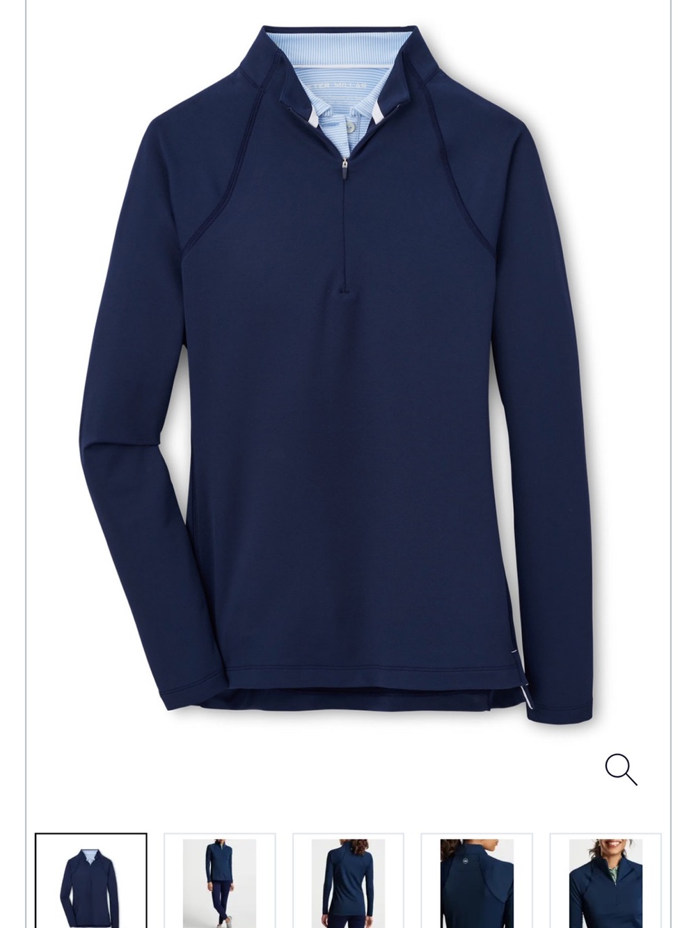 Peter Millar Navy Performance Quarter-Zip Pullover
